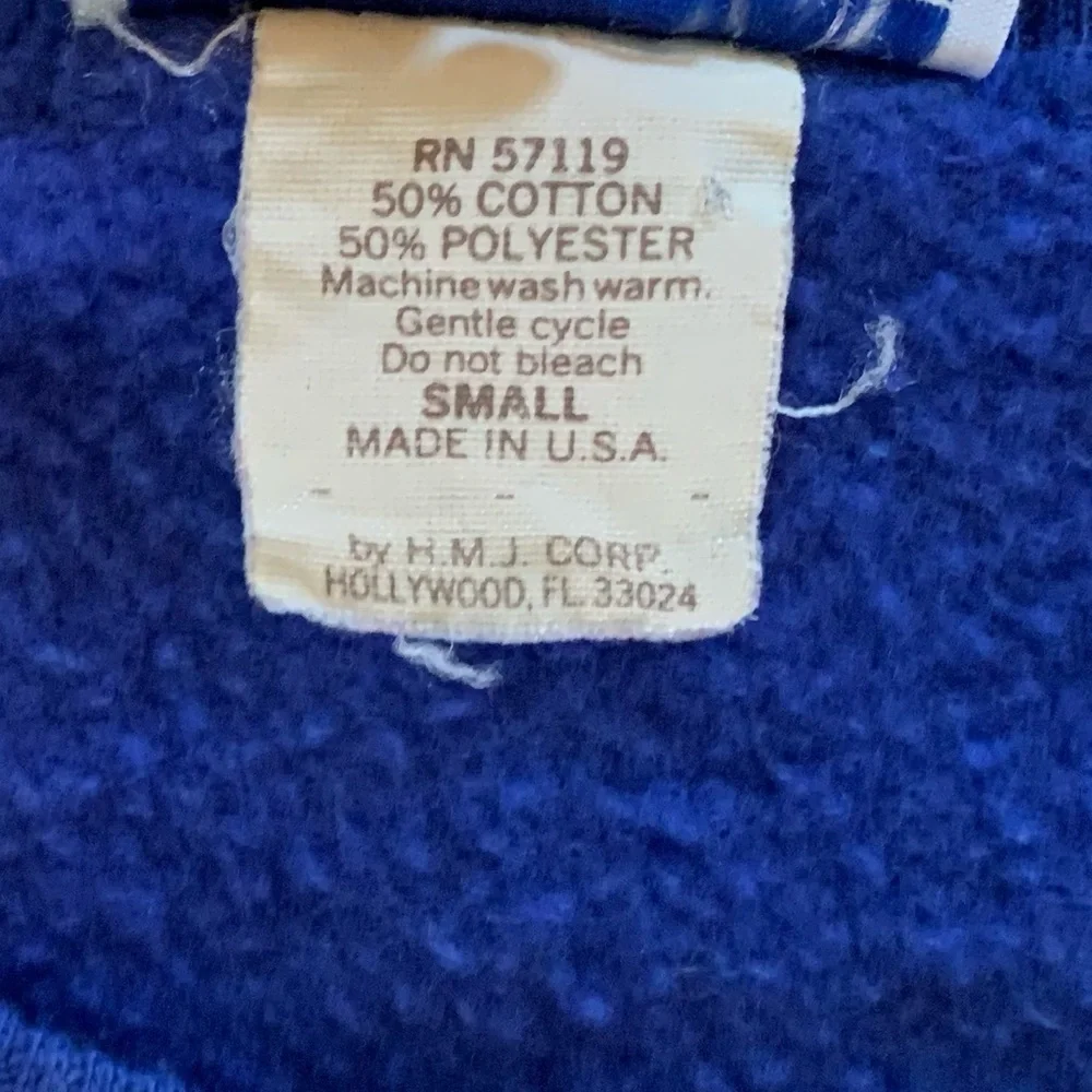 Vintage 80s Royal Blue Dolman Crewneck Tunic - Picture 5 of 10